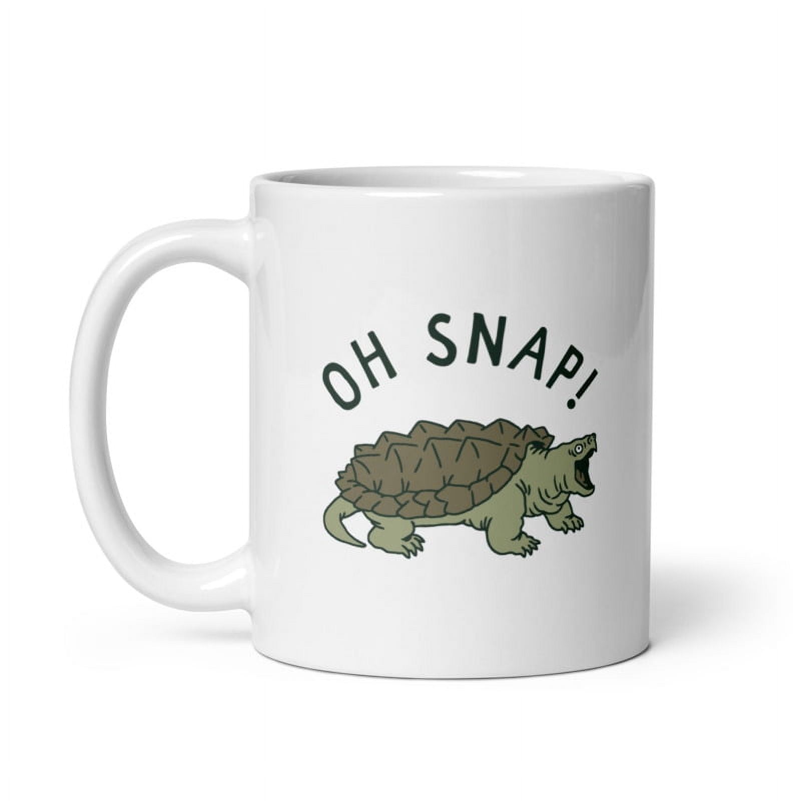 Oh Snap Mug Funny Snapping Turtle Joke Novelty Cup