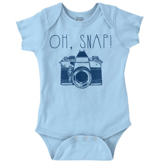 Oh Snap Photography Lover Romper Boys or Girls Infant Baby Brisco Brands 12M