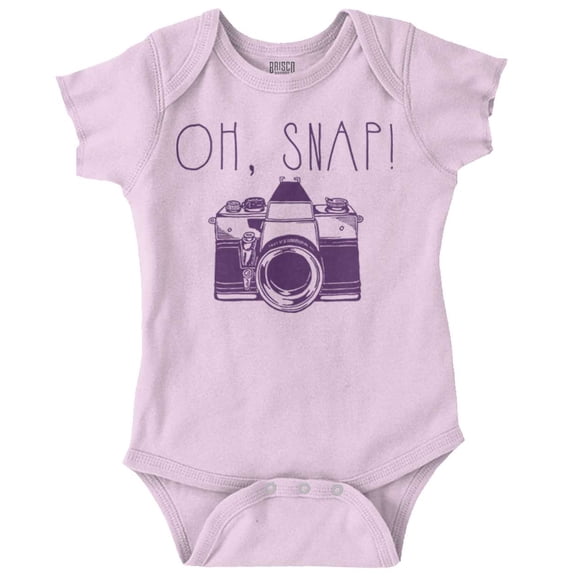 Oh Snap Photography Lover Romper Boys or Girls Infant Baby Brisco Brands 12M
