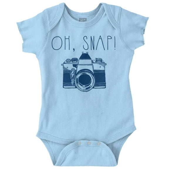 Oh Snap Photography Lover Romper Boys or Girls Infant Baby Brisco Brands NB