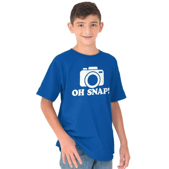 Oh Snap Shot Photography Photographer Crewneck T Shirts Boy Girl Teen Brisco Brands L
