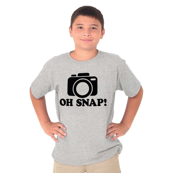 Oh Snap Shot Photography Photographer Crewneck T Shirts Boy Girl Teen Brisco Brands M