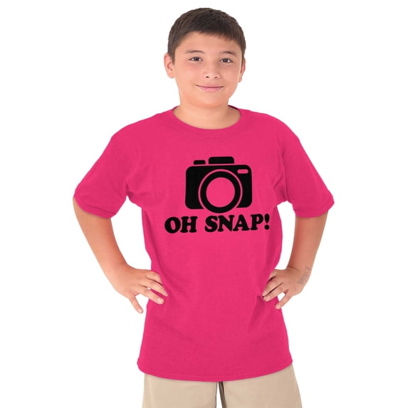 Oh Snap Shot Photography Photographer Crewneck T Shirts Boy Girl Teen Brisco Brands S