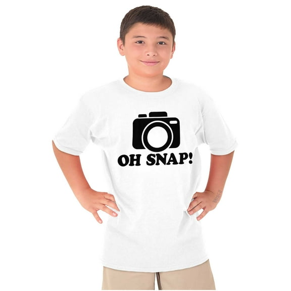 Oh Snap Shot Photography Photographer Crewneck T Shirts Boy Girl Teen Brisco Brands X