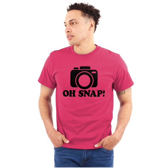 Oh Snap Shot Photography Photographer Plus Size Crewneck Graphic Tee Shirt Brisco Brands 2X