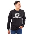 thumbnail image 1 of Oh Snap Shot Photography Photographer Plus Size Long Sleeve Graphic Tee Shirt Brisco Brands 2X, 1 of 5