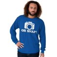 thumbnail image 1 of Oh Snap Shot Photography Photographer Plus Size Long Sleeve Graphic Tee Shirt Brisco Brands 3X, 1 of 5