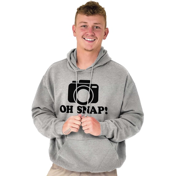 Oh Snap Shot Photography Photographer Unisex Plus Fleece Graphic Hoodie Brisco Brands 2X
