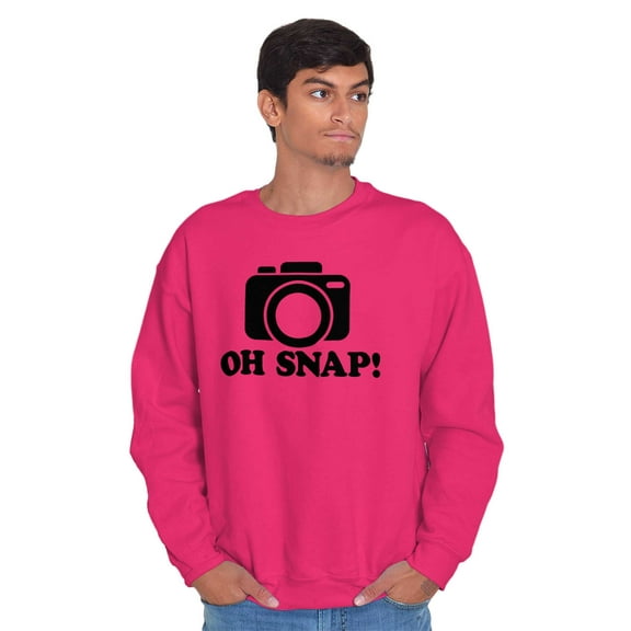 Oh Snap Shot Photography Photographer Unisex Plus Fleece Graphic Sweatshirt Brisco Brands 5X
