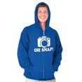 thumbnail image 1 of Oh Snap Shot Photography Photographer Unisex Plus Size Zip Hoodie Brisco Brands 4X, 1 of 6