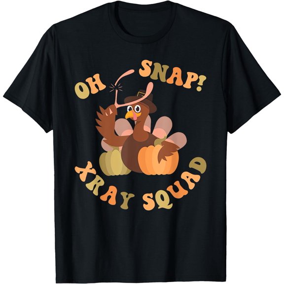Oh Snap Xray Squad Turkey Pumpkin Fall Radiology X Ray T-Shirt
