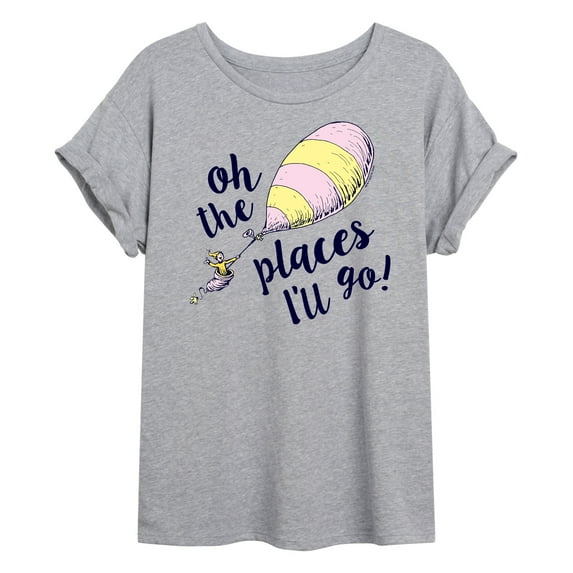 Dr. Seuss - Oh The Places I'll Go Balloon - Women's Oversized T-Shirt