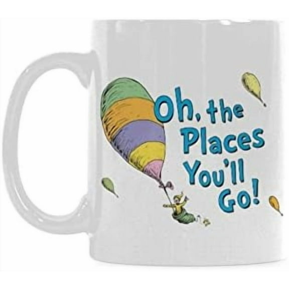 Oh The Places You''ll Go Coffee Mug Ceramic Material Mugs Tea Cup White 11oz