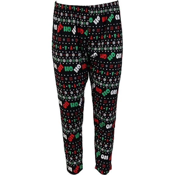 Oh What Fun Christmas Holiday Leggings - Ho Ho Ho Black - Medium