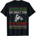 thumbnail image 1 of Oh What Fun It Is To Ride Xmas Ugly Motocross Christmas T-Shirt TShirt, 1 of 4