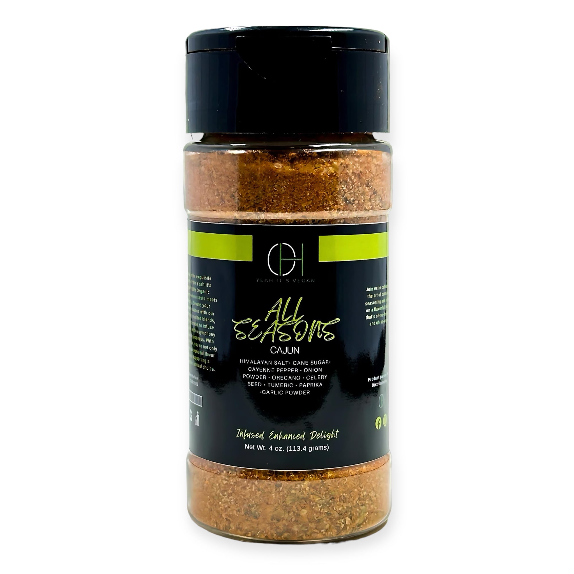 Oh Yeah It's Vegan All Seasons Cajun Seasoning All Purpose 4oz