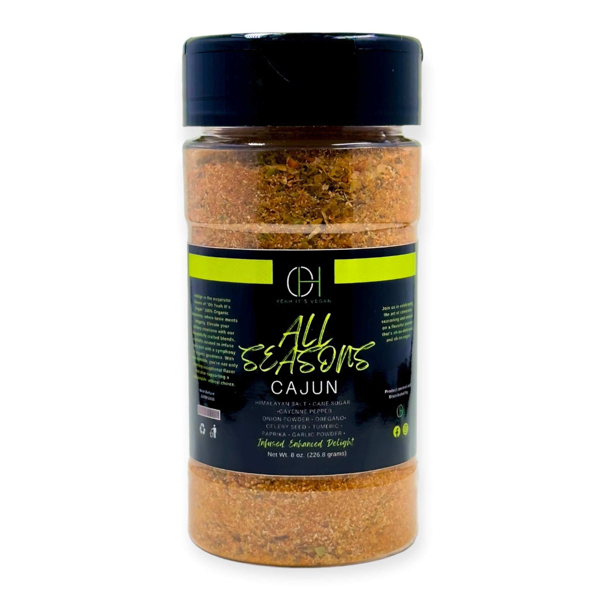 Oh Yeah It's Vegan All Seasons Cajun Seasoning All Purpose 8oz