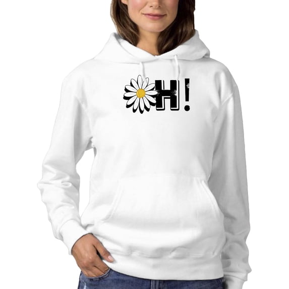 Oh Yellow Daisy Hoodie Women -Image by Shutterstock, Female Large