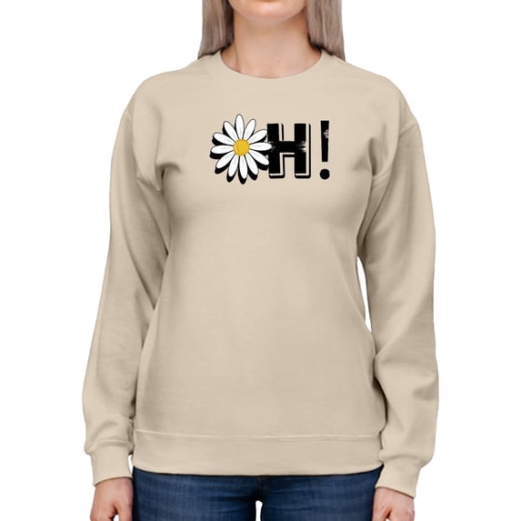 Oh Yellow Daisy Sweatshirt Women -Image by Shutterstock, Female Small