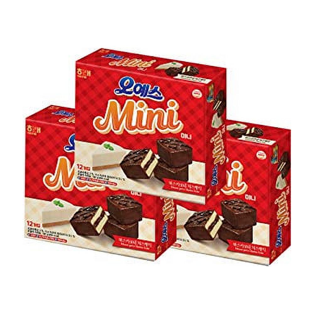 Oh Yes Mini 192G 3 Boxes, Korean Snack, Mascarpone Filling Sponge