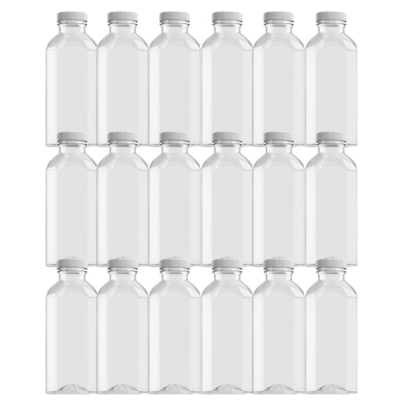 Oh Yes Plastics 12oz Reusable Empty Plastic Water Bottles with Caps
