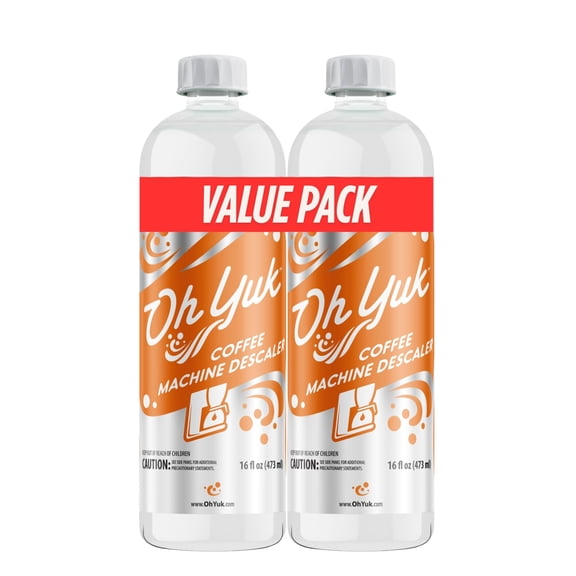 Oh Yuk Coffee Machine Descaler - Cleaning and Descaling Solution Universally Compatible for All Brands and Machine Types: Breville, Delonghi, Nespresso, Keurig - 16 oz (2)