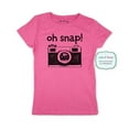 thumbnail image 1 of Oh snap! Camera - wallsparks Brand - Youth Young Girls Juniors Slim Fit Soft Tee Shirt - Fun Trendy Tee, 1 of 3