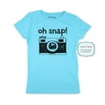 thumbnail image 1 of Oh snap! Camera - wallsparks Brand - Youth Young Girls Juniors Slim Fit Soft Tee Shirt - Fun Trendy Tee, 1 of 3