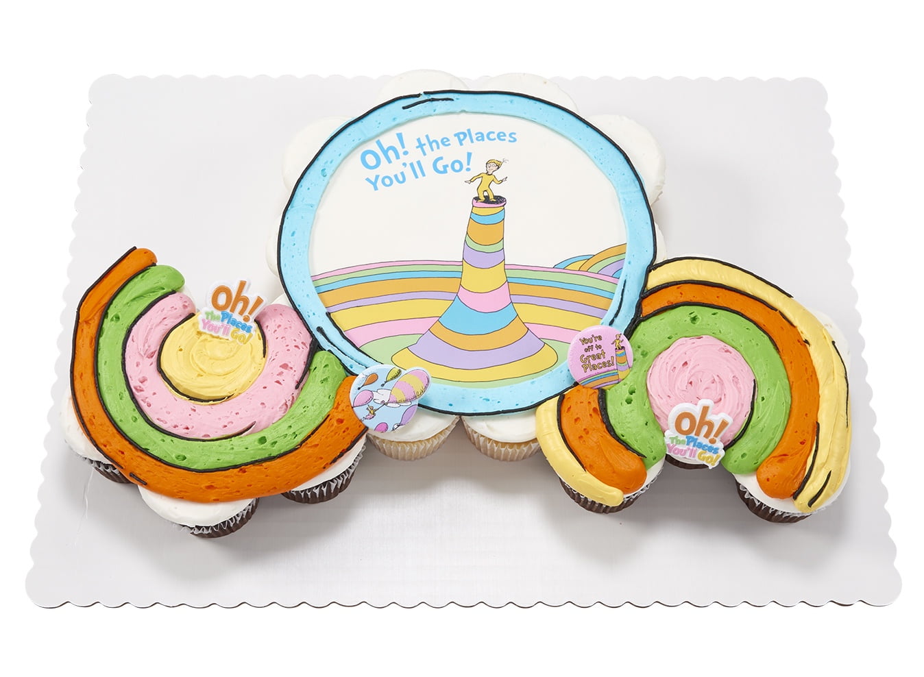 Oh the Places You'll Go Cupcake Cake
