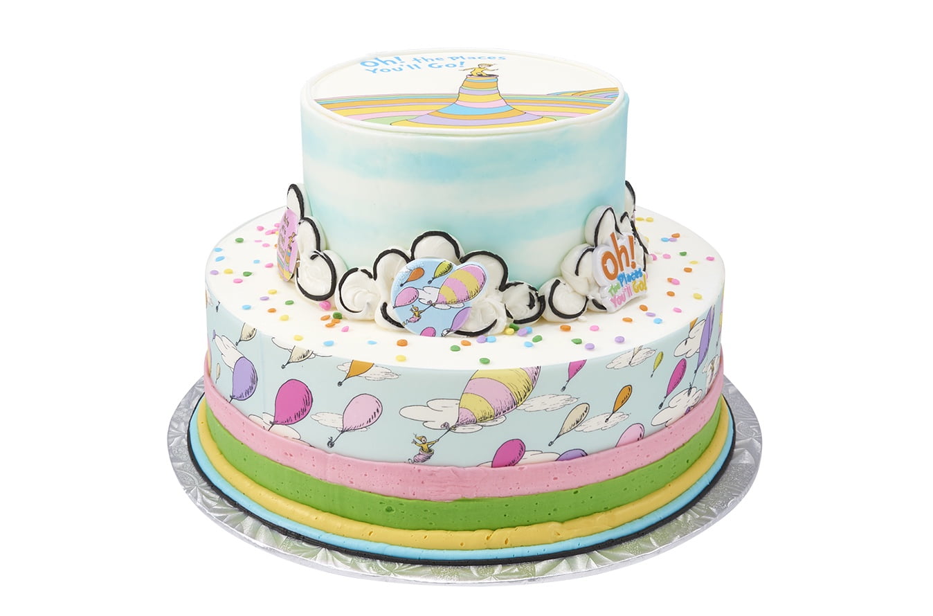 Oh the Places You'll Go Two Tier Cake
