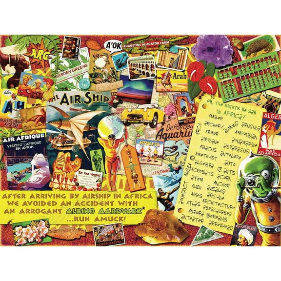 Oh, the Sights You'll See in Africa, a 500-piece Puzzle by Hart Puzzles