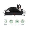 thumbnail image 1 of OhGeni Orthopedic Large Dog Bed, Deluxe Pet Bed for Crates, Waterproof and Washable, 25D Egg Crate Foam Pad, 35" x 22", Black, 1 of 8