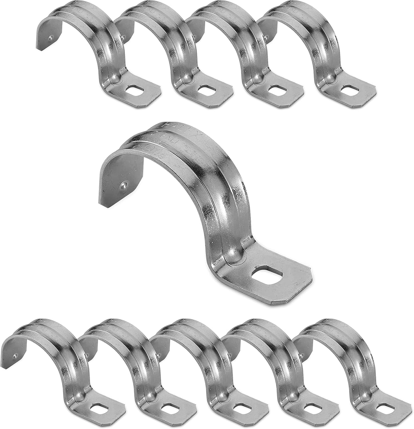Steel Tube Rib OhLectric 1 Hole 2 Inch Pipe Strap - Reinforced Rib for Extra Strength ...