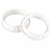 OhLectric 2 inch Aluminum Threaded Lamp Socket Ring for Medium Base Lighting Fixtures, Replacement Glass Shade Holder, White