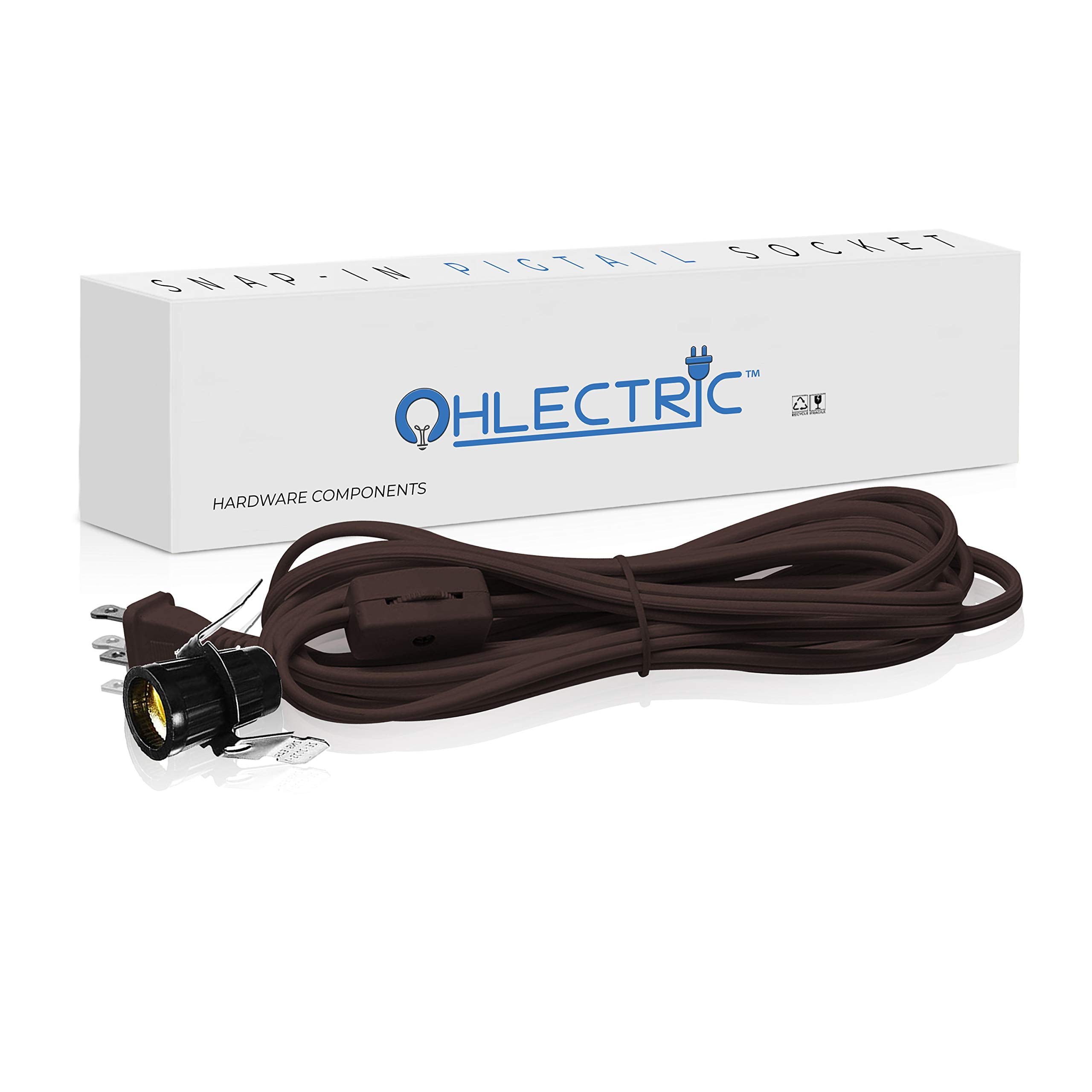 OhLectric OL39933 Extension Cord Set Features Switch, Socket & Plug
