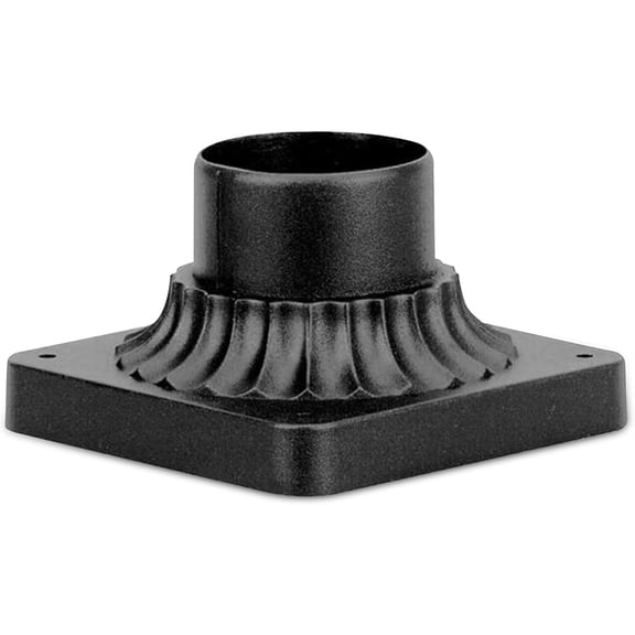 OhLectric Pedestal Mounts for Indoors/Outdoors - Fixing Accessories for Lamp - Hardware Lighting Fixtures - Durable Post-Lantern Aluminium for Stone Walls and Horizontal Surfaces, Black - OL-43466