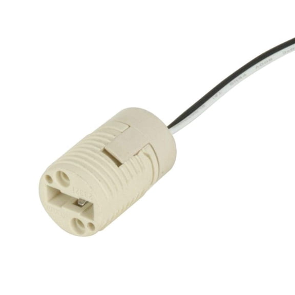 OhLectric Porcelain Threaded Socket - Electrical Screw Light Socket - 20 Inch Extension Cord for Screw Base Light - G-9 Socket with  Inch Diameter - 500 Watt, 250V (Pack of 5) - OL-48119