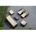 thumbnail image 1 of Ohana 10 Piece Outdoor Wicker Patio Furniture Sectional Conversation Set - Mixed Brown Wicker, 1 of 2