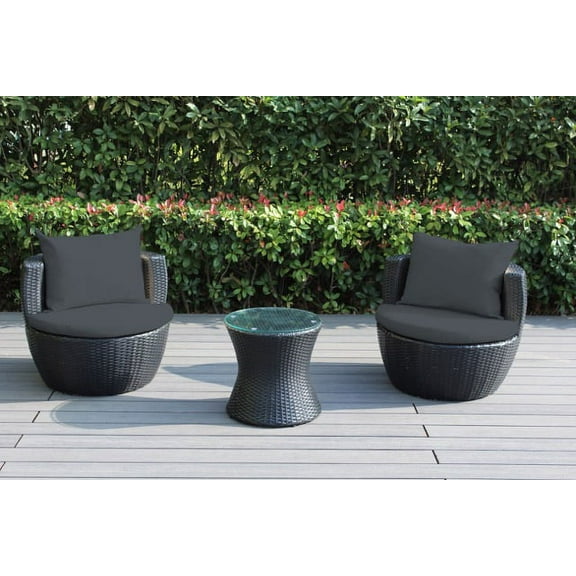 Ohana 3-Piece Outdoor Wicker Patio Furniture Conversation Set