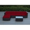thumbnail image 1 of Ohana 6 Piece Outdoor Wicker Patio Furniture Sectional Conversation Set - Black Wicker, 1 of 2