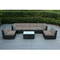 thumbnail image 1 of Ohana 7 Piece Outdoor Wicker Patio Furniture Sectional Conversation Set - Black Wicker, 1 of 2