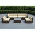 thumbnail image 1 of Ohana 7 Piece Outdoor Wicker Patio Furniture Sectional Conversation Set - Mixed Brown Wicker, 1 of 2