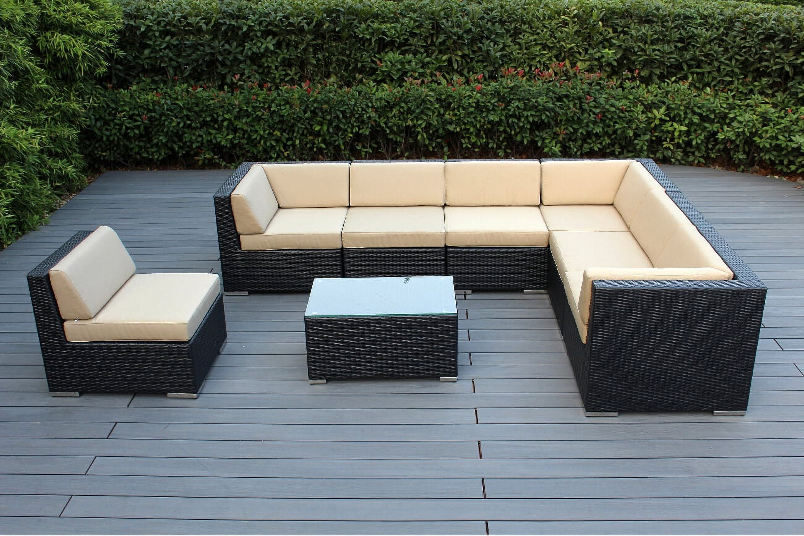Ohana 7 piece outdoor patio furniture sectional cheap