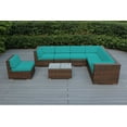 thumbnail image 1 of Ohana 8 Piece Outdoor Wicker Patio Furniture Sectional Conversation Set - Mixed Brown Wicker, 1 of 2