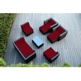 thumbnail image 1 of Ohana 9 Piece Outdoor Wicker Patio Furniture Sectional Conversation Set - Black Wicker, 1 of 2