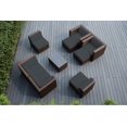 thumbnail image 1 of Ohana 9 Piece Outdoor Wicker Patio Furniture Sectional Conversation Set - Mixed Brown Wicker, 1 of 2