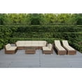 thumbnail image 1 of Ohana 9 Piece Outdoor Wicker Patio Furniture Sectional Conversation Set with Chaise Lounges - Mixed Brown Wicker, 1 of 2