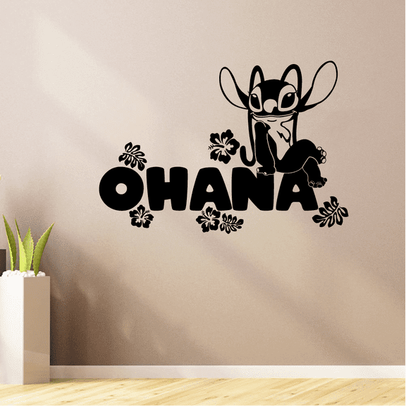 Ohana - Cute Experiment 626 Kids Movie Character Angel Cute Experiment 624 Happy Smile Bedroom Wall Decal Art Sticker Design Kids Adults Girls Boys Room Bedroom Wall Decoration Size (18x20 inch)