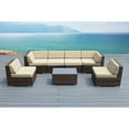 thumbnail image 1 of Ohana Depot Ohana Outdoor Patio 7 Piece Mixed Brown Wicker Sectional with Cushions - No Assembly Sunbrella Antique Beige, 1 of 5