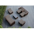 thumbnail image 1 of Ohana Depot Ohana Outdoor Patio 9 Pc Mixed Brown Wicker Seating Set with Cushions - No Assembly Sunbrella Taupe, 1 of 2